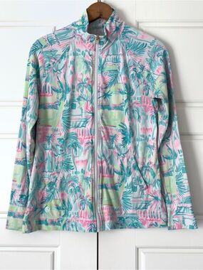 Lilly Pulitzer Luxletic Hadlee Jacket S Colorful UPF 50+ Perfect Match Tennis